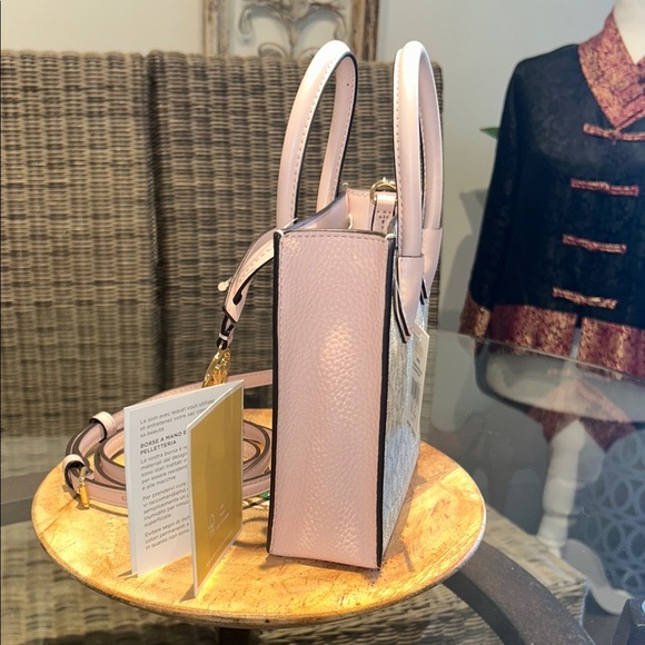 Michael Kors Beige and Pink Mini Crossbody Bag - Picture 5 of 6